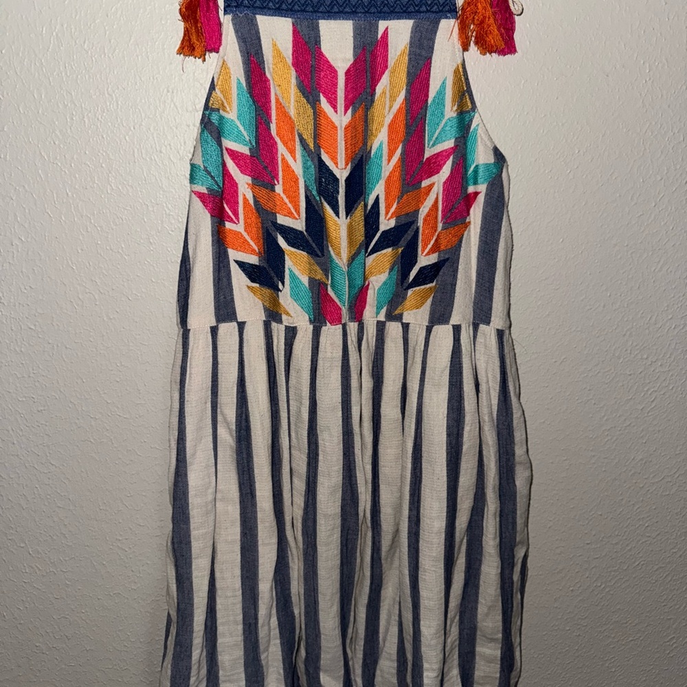Altar'd State Multicolor Chevron Midi Dress